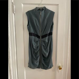 Boutique military style dress. Velvety. Business chic.